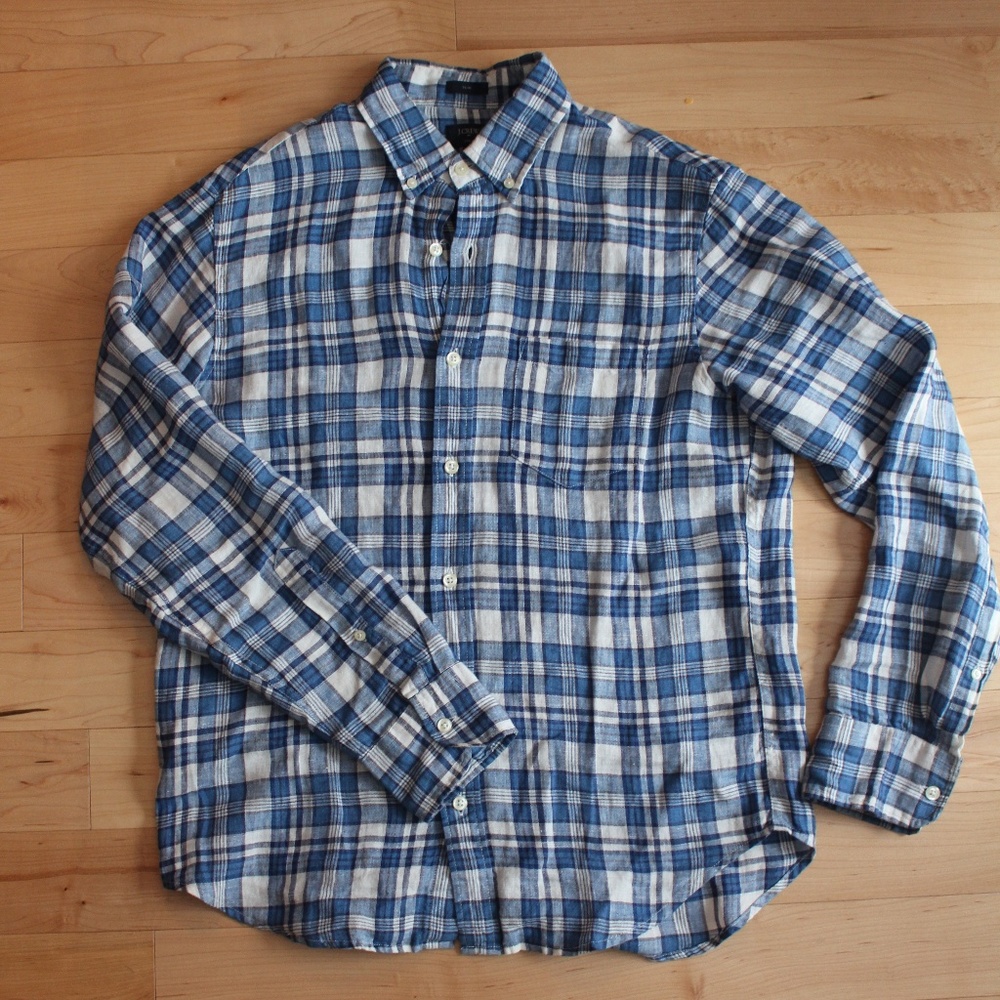 J. Crew Linen Button Down Shirt NWOT